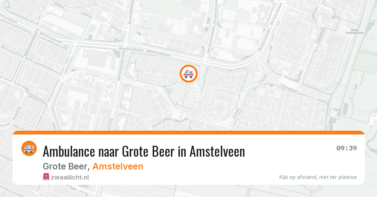Ambulance naar Grote Beer in Amstelveen — 20 jun 2026