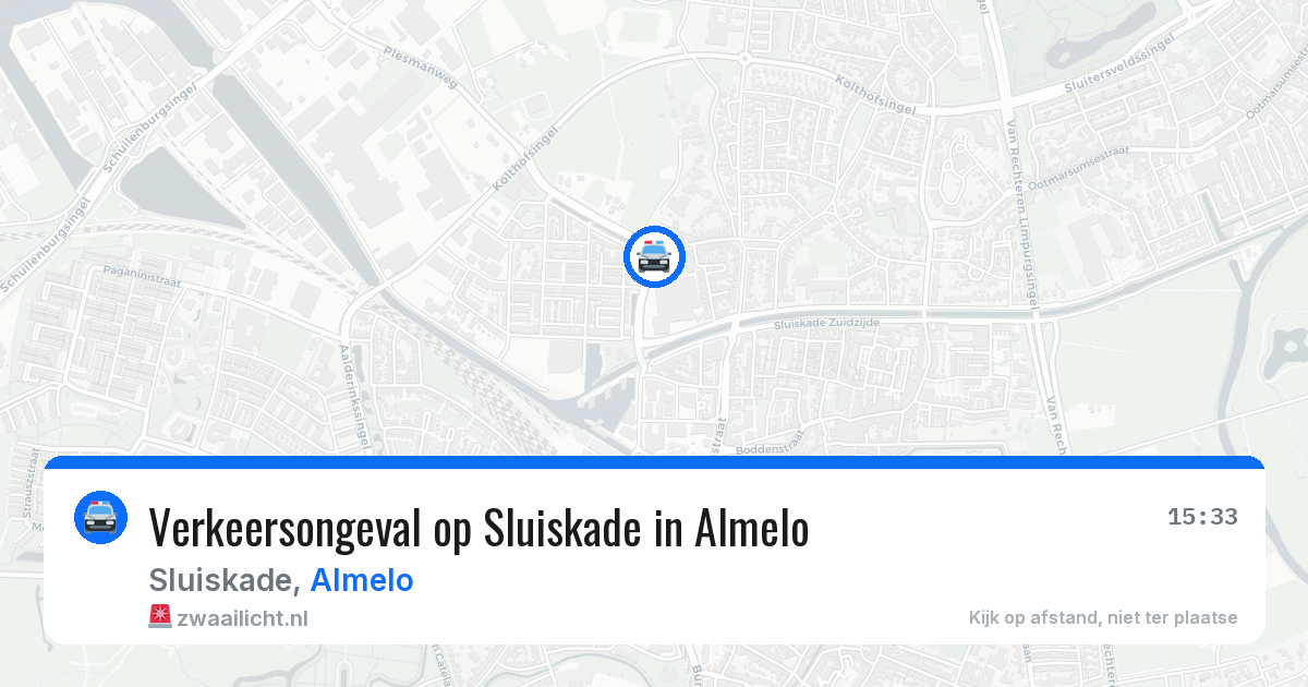 Verkeersongeval op Sluiskade in Almelo — 27 mrt 2026