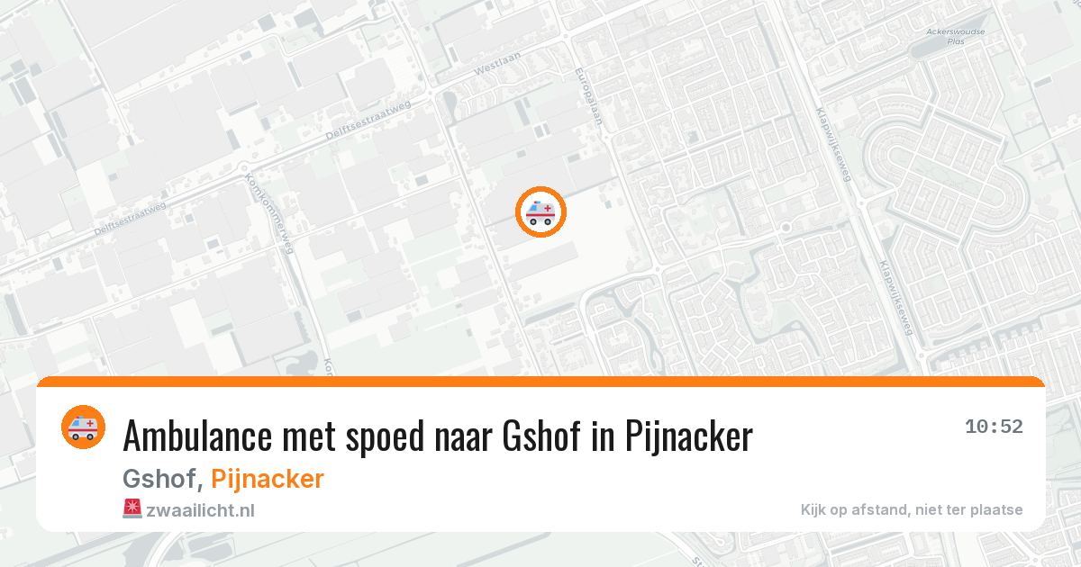 Ambulance met spoed naar Gshof in Pijnacker — 27 jun 2026