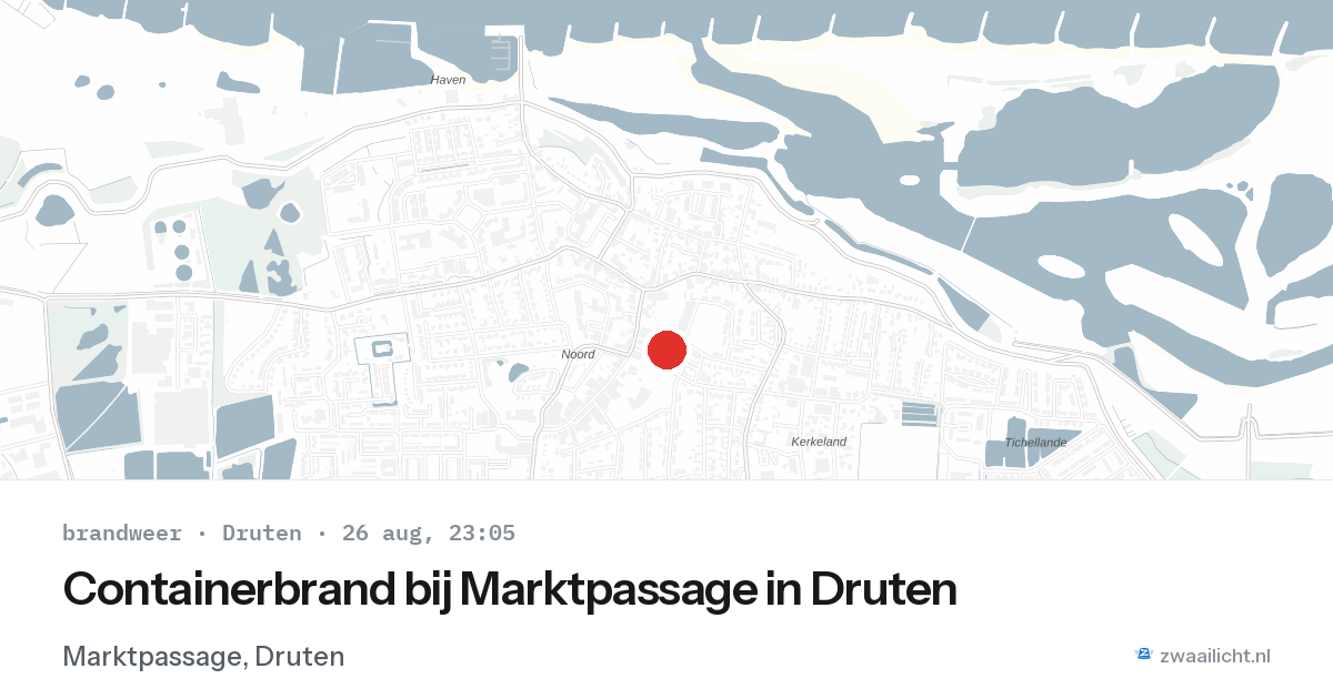 Containerbrand bij Marktpassage in Druten — 26 aug 2026