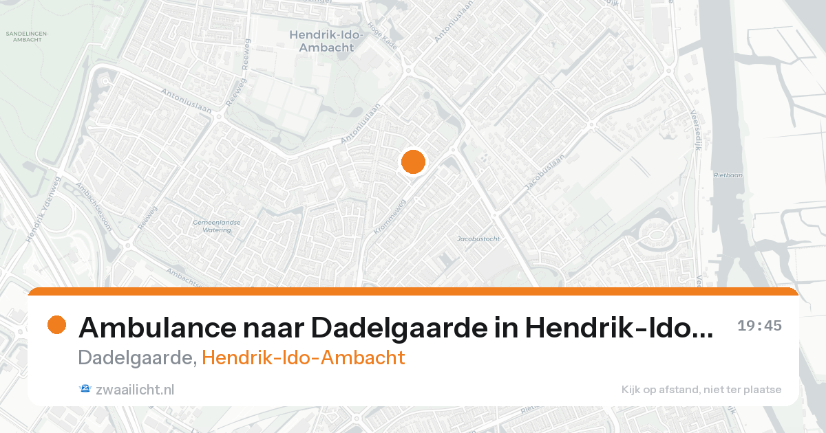 Ambulance naar Dadelgaarde in Hendrik-Ido-Ambacht — 21 aug 2026