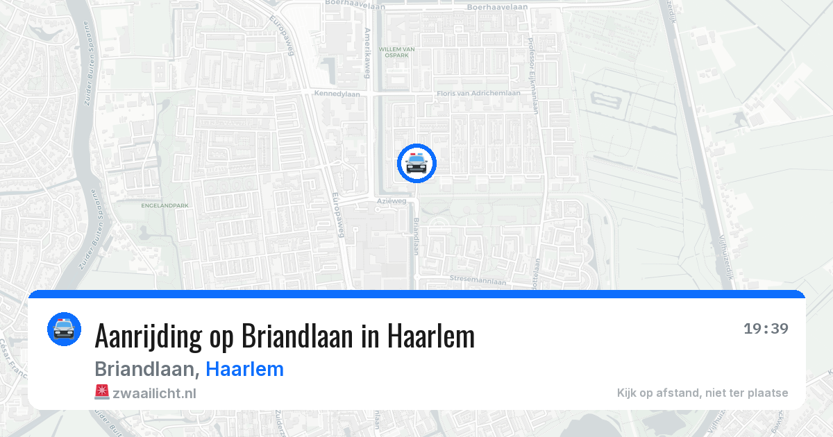 Aanrijding op Briandlaan in Haarlem — 3 jun 2026