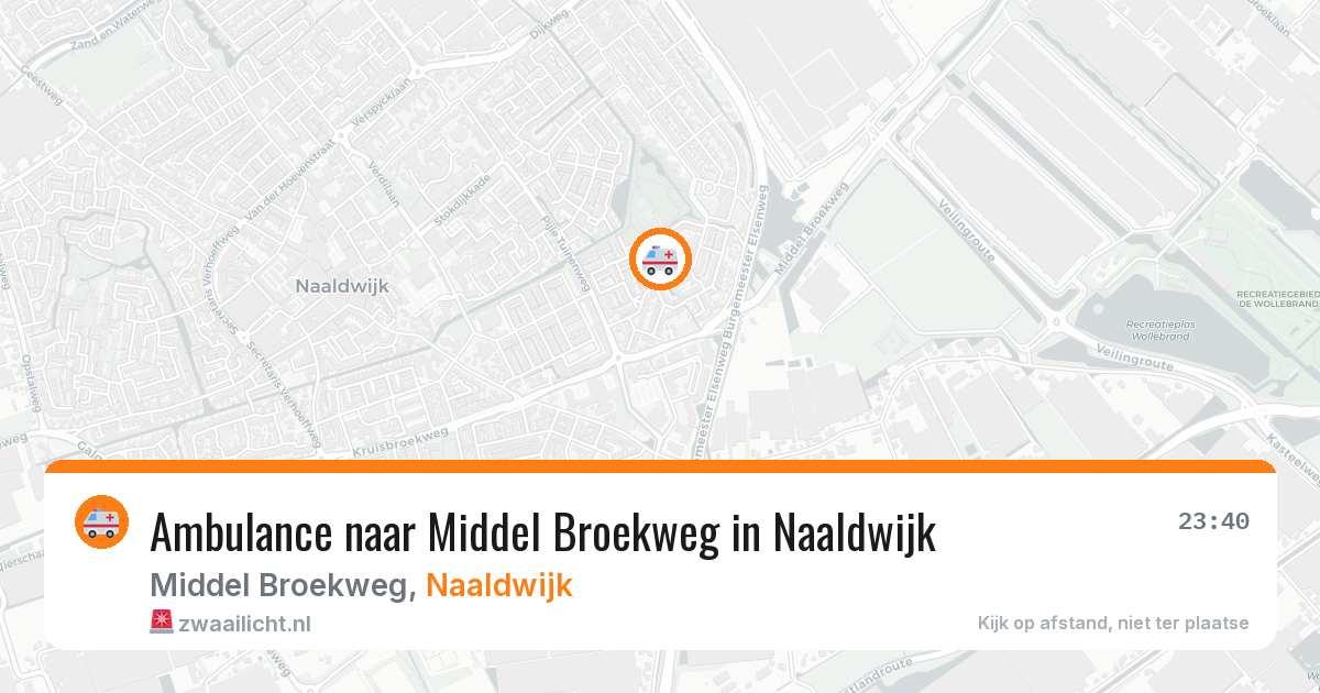 Ambulance naar Middel Broekweg in Naaldwijk — 10 aug 2026