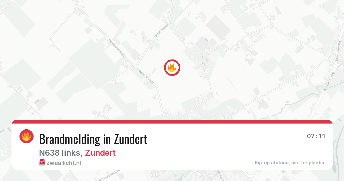 Brandmelding in Zundert — 10 jul 2026