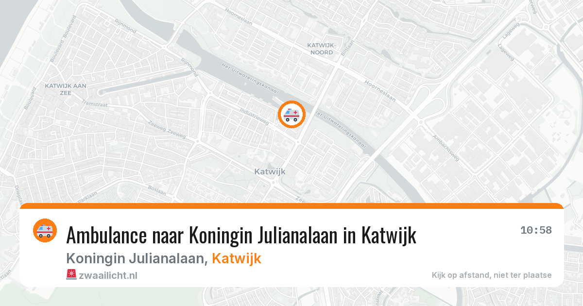 Ambulance naar Koningin Julianalaan in Katwijk — 8 mei 2026