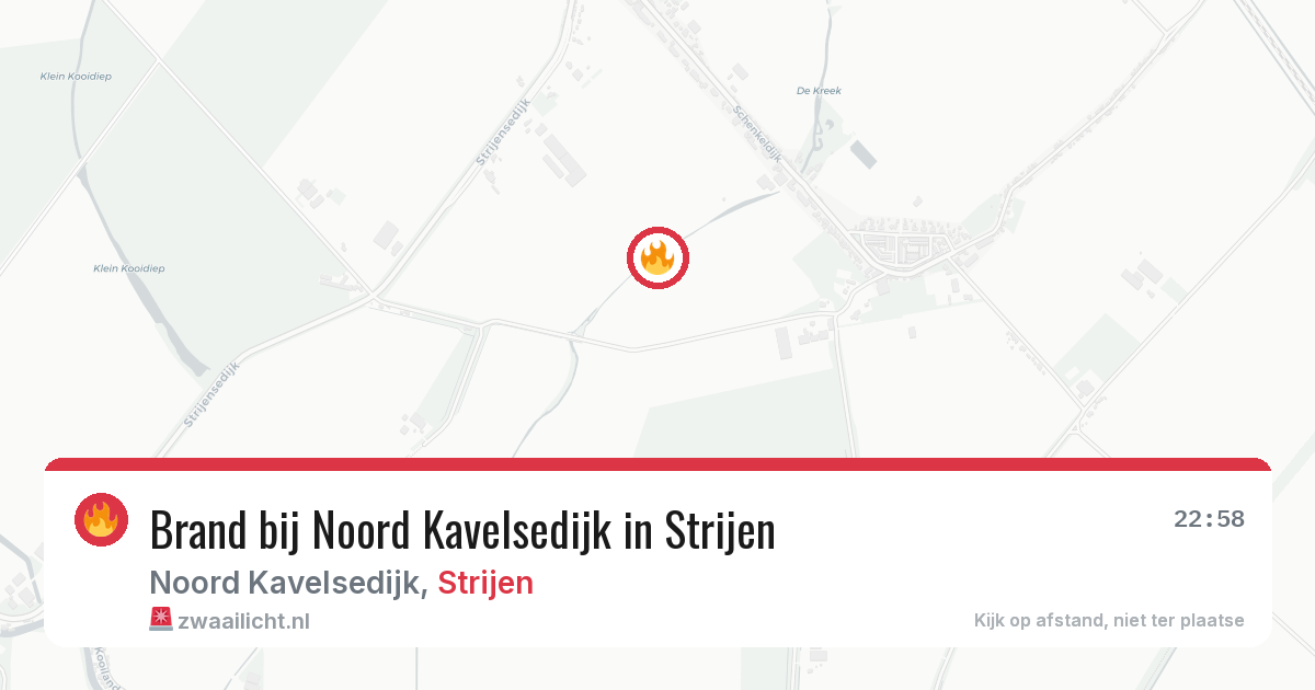 Brand bij Noord Kavelsedijk in Strijen — 30 mrt 2026