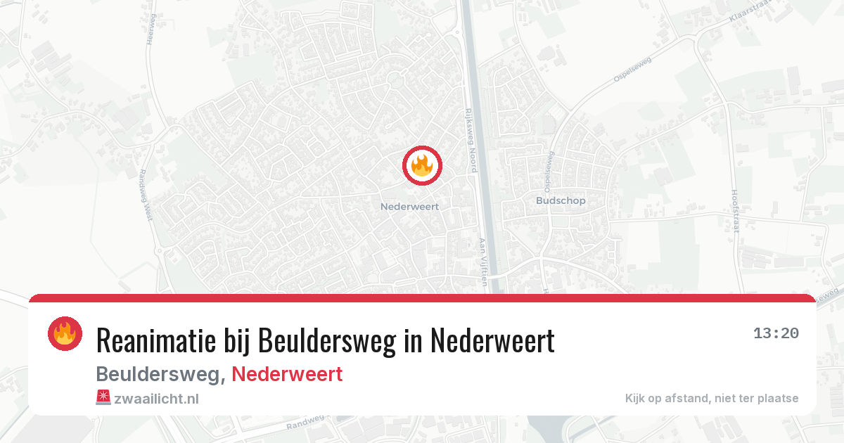 Reanimatie bij Beuldersweg in Nederweert — 25 mrt 2026
