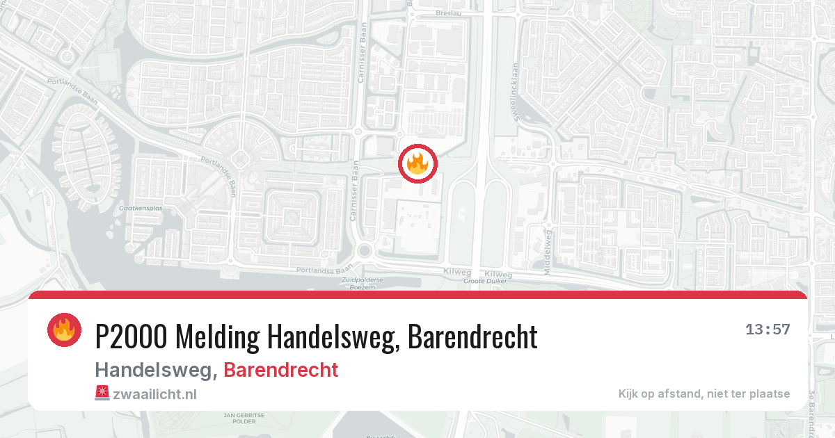 P2000 Melding Handelsweg, Barendrecht — 2 aug 2026