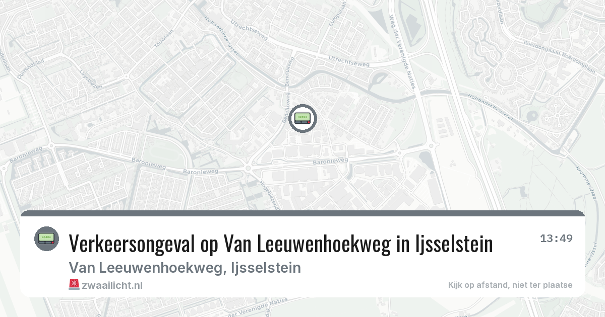 Verkeersongeval op Van Leeuwenhoekweg in Ijsselstein — 13 feb 2026