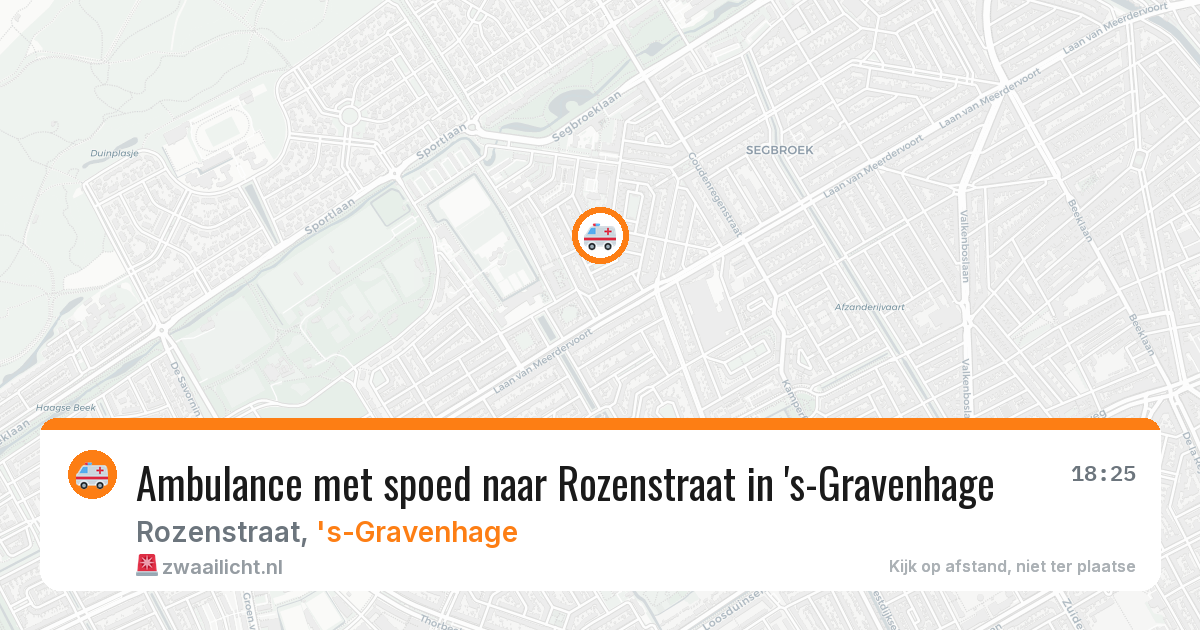 Ambulance met spoed naar Rozenstraat in 's-Gravenhage — 20 jun 2026