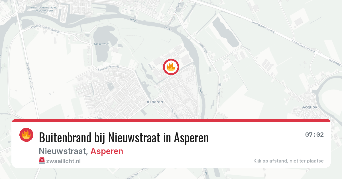Buitenbrand bij Nieuwstraat in Asperen — 19 jul 2026