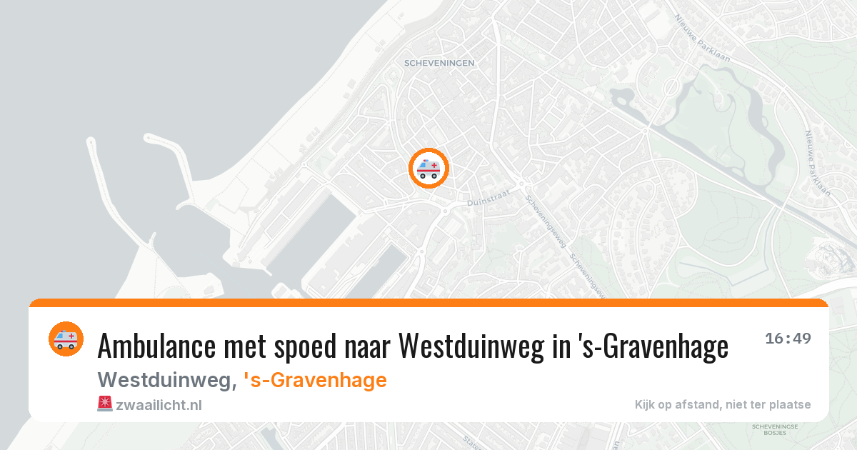 Ambulance met spoed naar Westduinweg in 's-Gravenhage — 27 mrt 2026