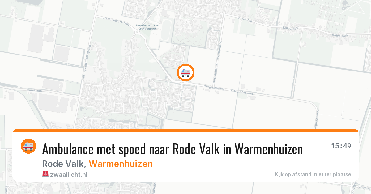 Ambulance met spoed naar Rode Valk in Warmenhuizen — 1 mrt 2026