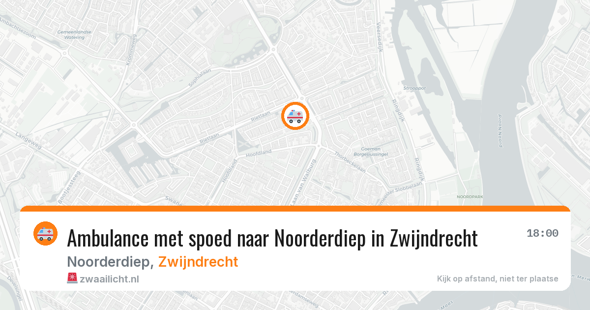 Ambulance met spoed naar Noorderdiep in Zwijndrecht — 28 mrt 2026