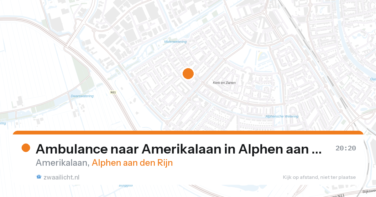 Ambulance naar Amerikalaan in Alphen aan den Rijn — 27 aug 2026