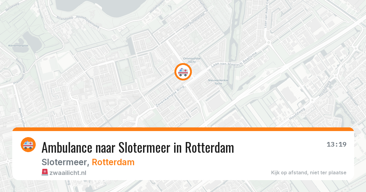 Ambulance naar Slotermeer in Rotterdam — 8 aug 2026