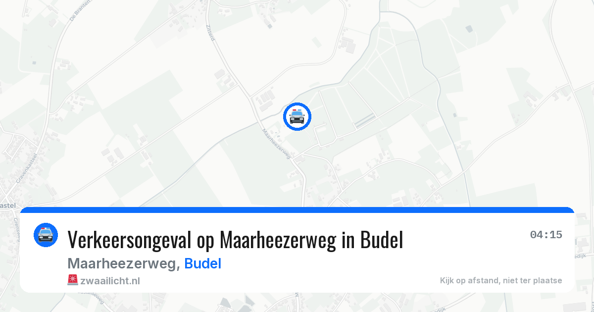 Verkeersongeval op Maarheezerweg in Budel — 28 jun 2026