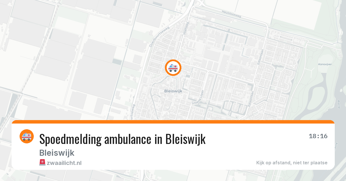 Spoedmelding ambulance in Bleiswijk — 20 mei 2026