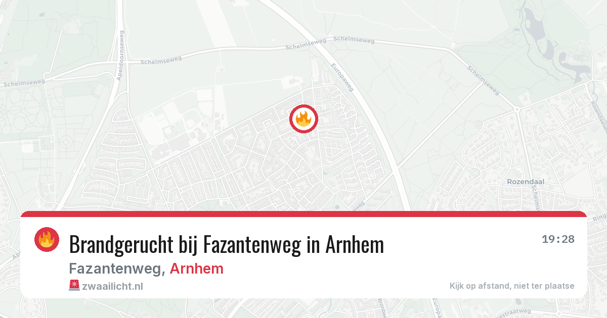Brandgerucht bij Fazantenweg in Arnhem — 23 jun 2026