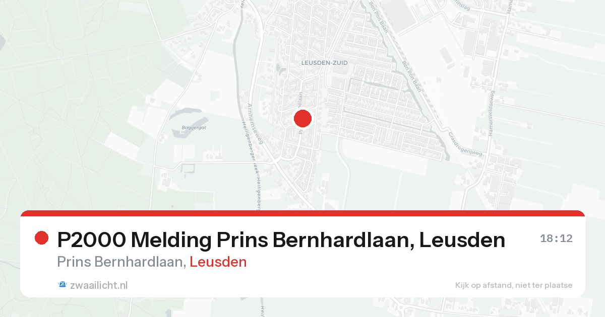 P2000 Melding Prins Bernhardlaan, Leusden — 7 feb 2026