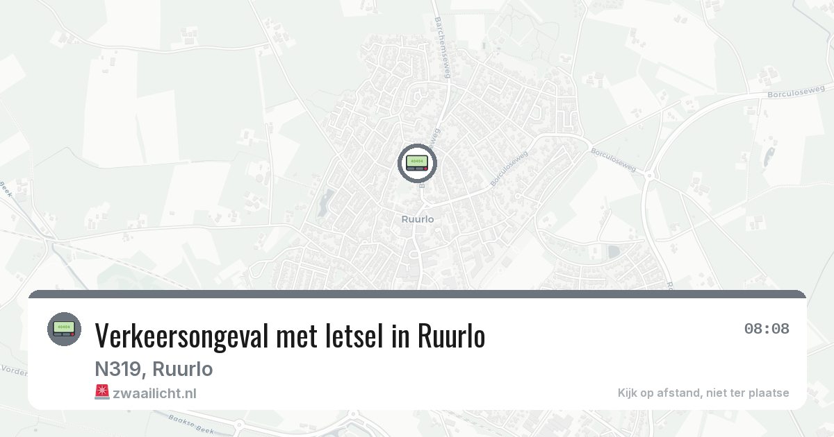 Verkeersongeval met letsel in Ruurlo — 8 apr 2026