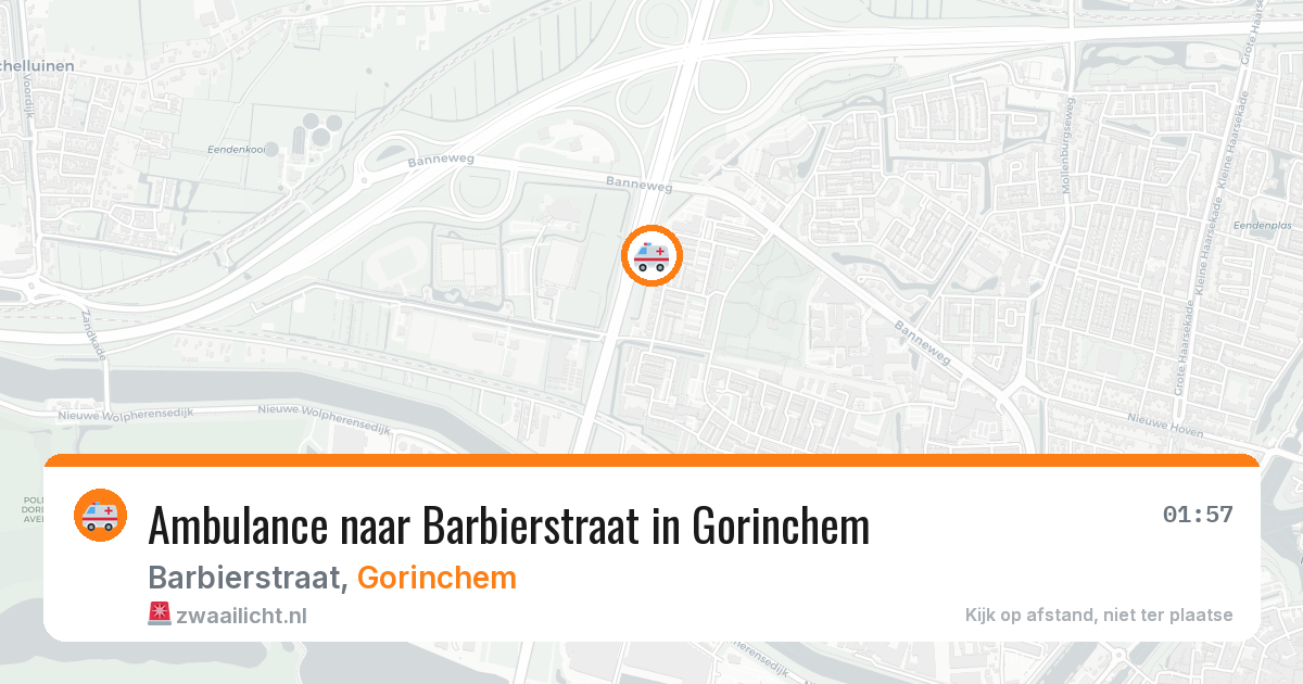 Ambulance naar Barbierstraat in Gorinchem — 28 jun 2026