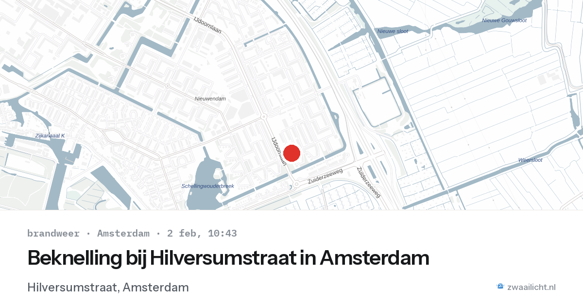 Beknelling bij Hilversumstraat in Amsterdam — 2 feb 2026