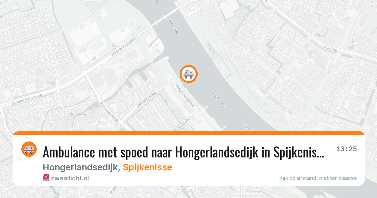 Ambulance met spoed naar Hongerlandsedijk in Spijkenisse — 31 jul 2026