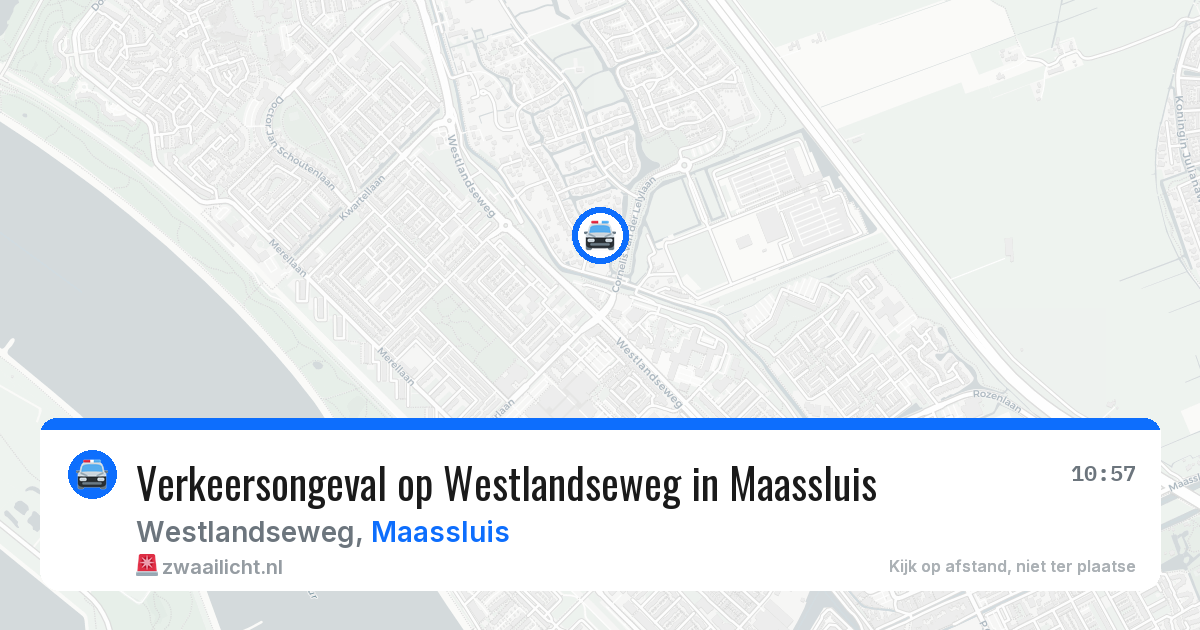 Verkeersongeval op Westlandseweg in Maassluis — 8 jul 2026