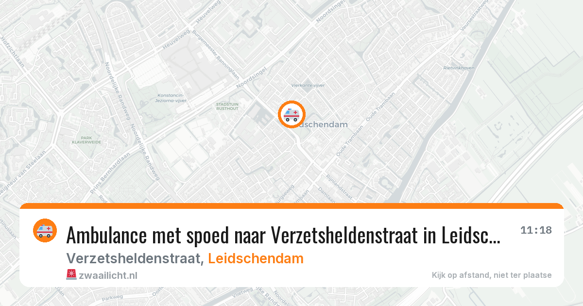Ambulance met spoed naar Verzetsheldenstraat in Leidschendam — 7 aug 2026