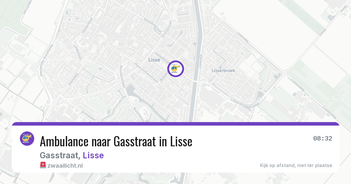 Ambulance naar Gasstraat in Lisse — 2 aug 2026