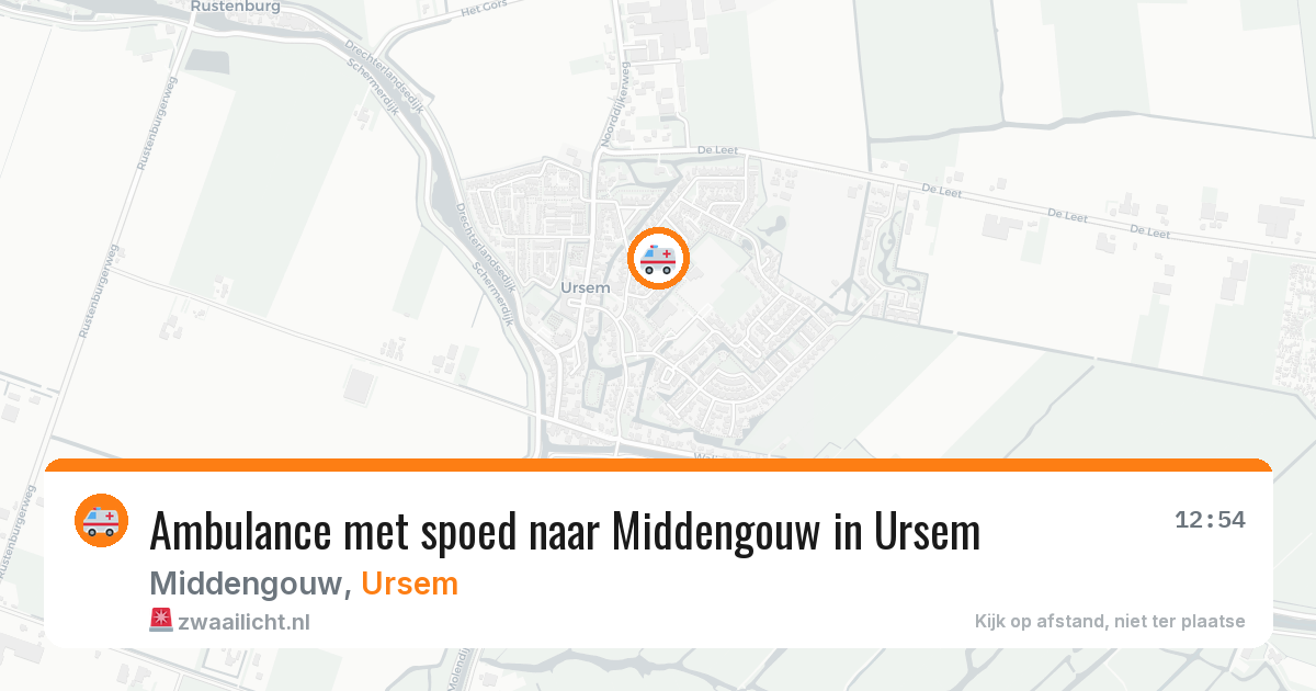 Ambulance met spoed naar Middengouw in Ursem — 9 mei 2026