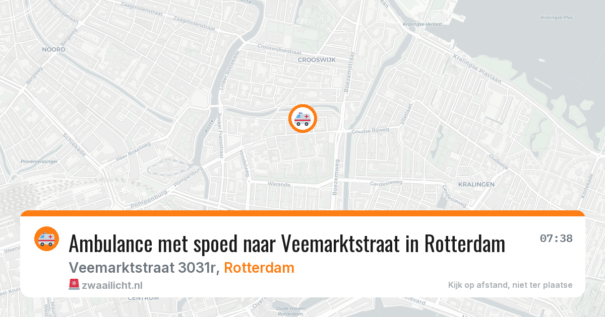 Ambulance met spoed naar Veemarktstraat in Rotterdam — 5 jun 2026