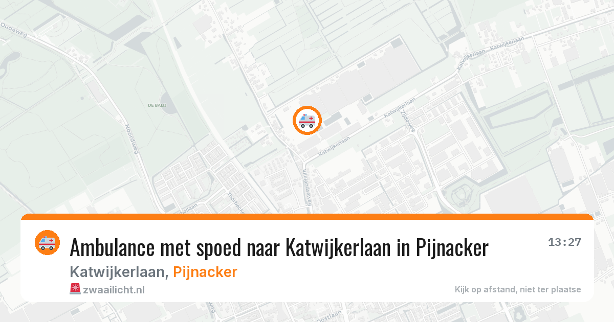Ambulance met spoed naar Katwijkerlaan in Pijnacker — 9 jun 2026