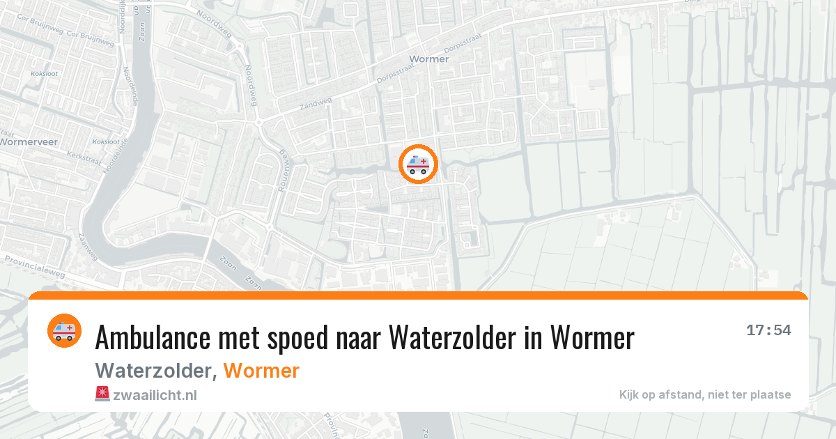 Ambulance met spoed naar Waterzolder in Wormer — 14 mrt 2026