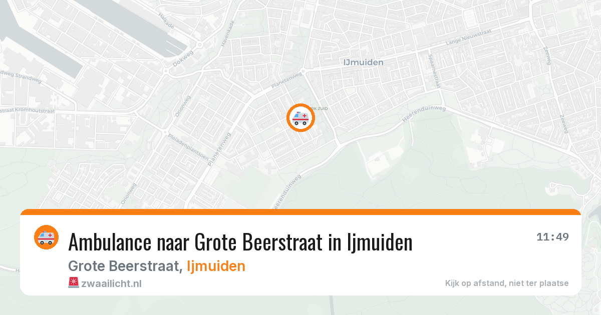 Ambulance naar Grote Beerstraat in Ijmuiden — 1 aug 2026