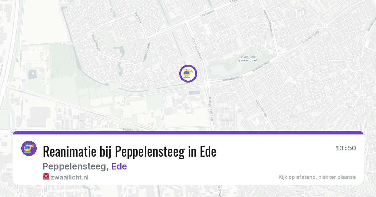 Reanimatie bij Peppelensteeg in Ede — 19 jul 2026