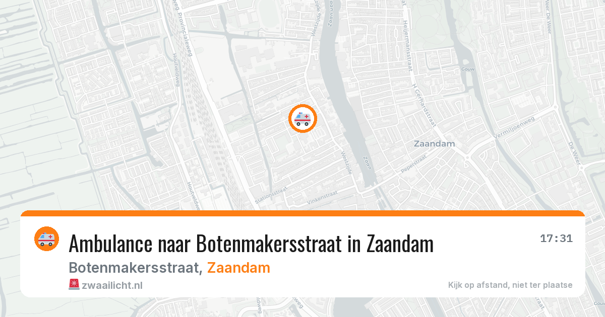 Ambulance naar Botenmakersstraat in Zaandam — 3 apr 2026