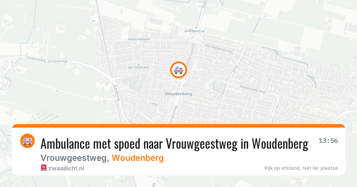Ambulance met spoed naar Vrouwgeestweg in Woudenberg — 4 mei 2026