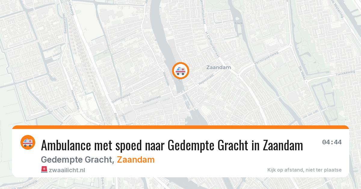 Ambulance met spoed naar Gedempte Gracht in Zaandam — 30 jul 2026