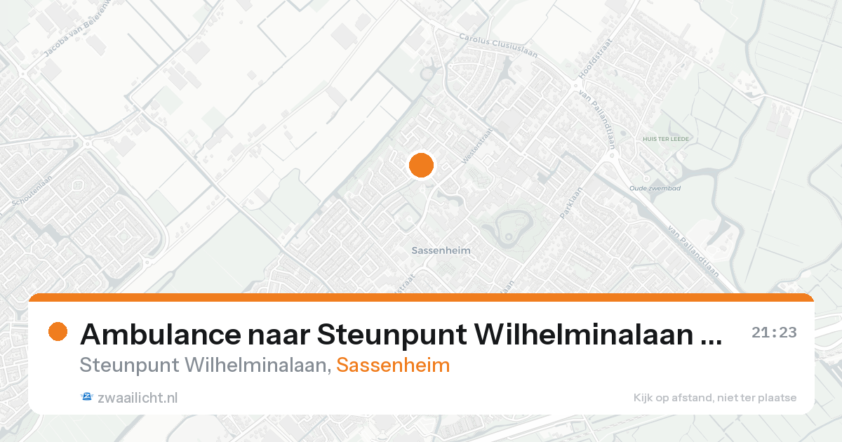 Ambulance naar Steunpunt Wilhelminalaan in Sassenheim — 30 jan 2026