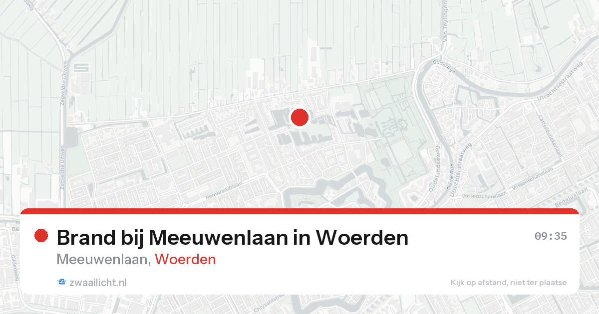 Brand bij Meeuwenlaan in Woerden — 21 aug 2026