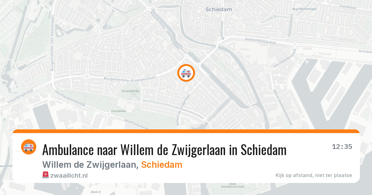 Ambulance naar Willem de Zwijgerlaan in Schiedam — 5 jul 2026