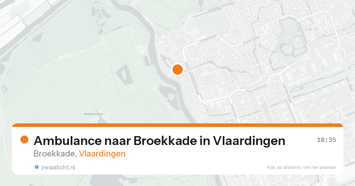 Ambulance naar Broekkade in Vlaardingen — 25 mei 2026