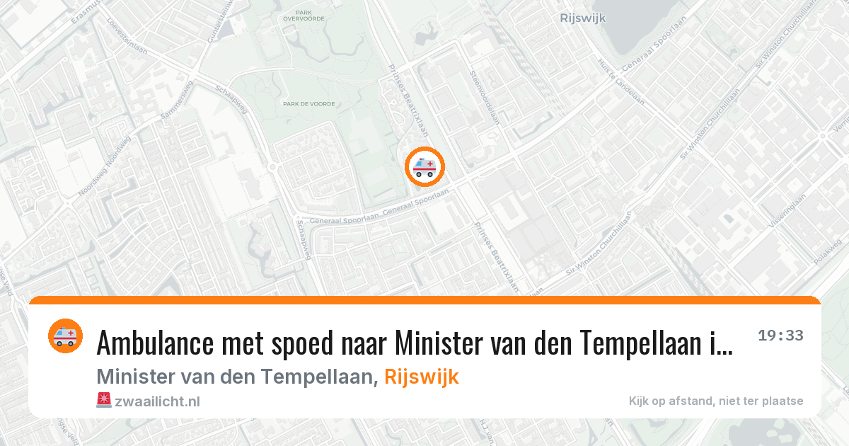 Ambulance met spoed naar Minister van den Tempellaan in Rijswijk — 27 jul 2026