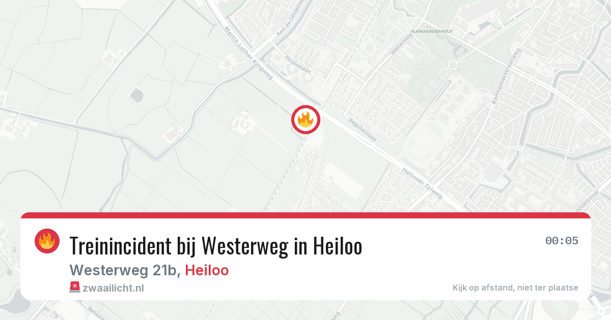 Treinincident bij Westerweg in Heiloo — 20 jan 2026