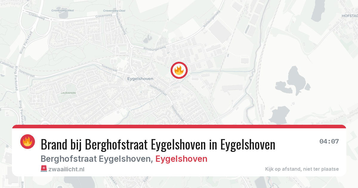 Brand bij Berghofstraat Eygelshoven in Eygelshoven — 21 mei 2026