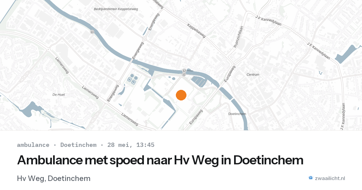 Ambulance met spoed naar Hv Weg in Doetinchem — 28 mei 2026