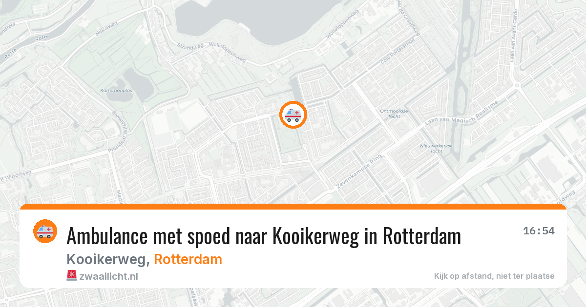 Ambulance met spoed naar Kooikerweg in Rotterdam — 8 jun 2026