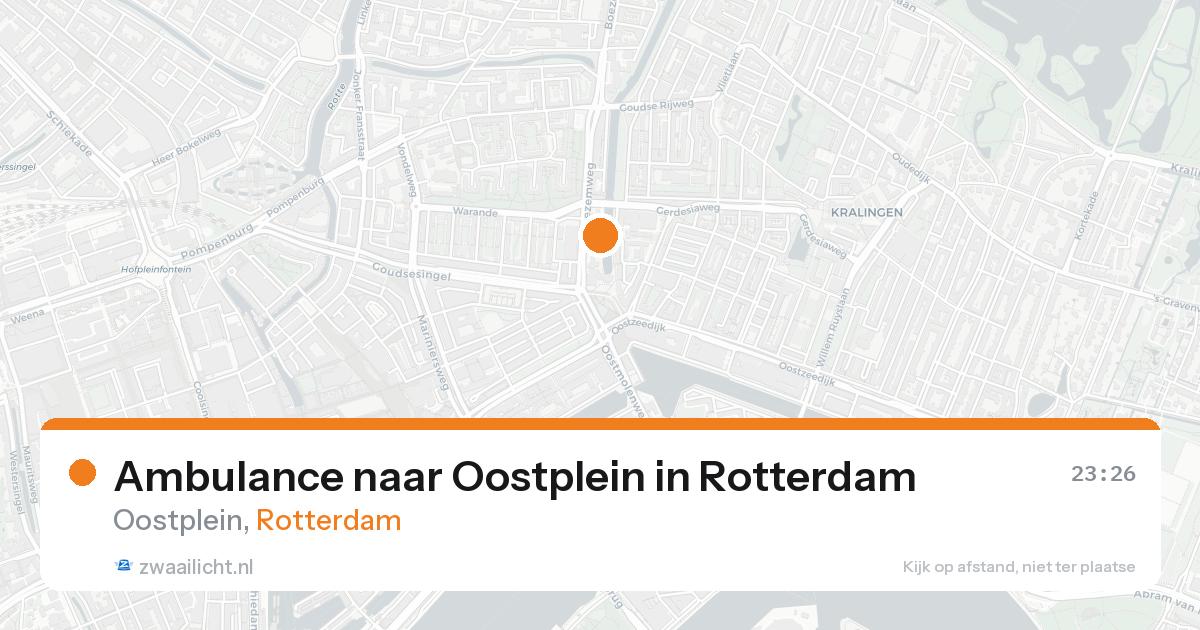 Ambulance naar Oostplein in Rotterdam — 18 aug 2026